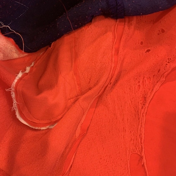 !!!SOLD!!! Vintage 1970s Girls Red Coat with Detachable Button Hood w Drawstring - Picture 11 of 12